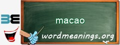 WordMeaning blackboard for macao